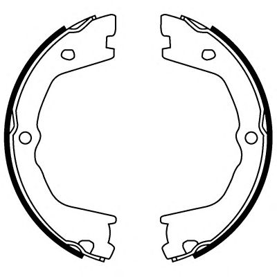HELLA PAGID 8da355050231 -  Комплект тормозных колодок, стояночная тормозная система